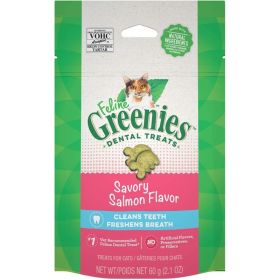 Greenies Feline Natural Dental Treats Tempting Salmon Flavor - 2.5 oz