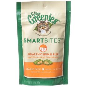 Greenies SmartBites Healthy Skin & Fur Chicken Flavor Cat Treats - 2.1 oz