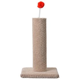 Classy Kitty Carpeted Cat Post with Spring Toy - 16in. High (Assorted Colors)