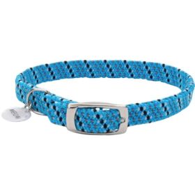 Coastal Pet Elastacat Reflective Safety Collar with Charm Blue/Black - Small (Neck: 8-10in.)