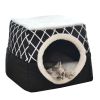 Pet Cat Bed Cube Indoor Cats House, Warm Small Kitten Nest Collapsible Cat Cave Cute Sleeping Mat Comfortable Cushion Cats Bed - Large