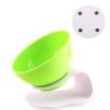 Cat Food Bowl Pet Feeding Bowl Elevated Feeder Bowl with Non-Slip Rubber Base - green