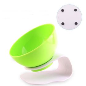 Cat Food Bowl Pet Feeding Bowl Elevated Feeder Bowl with Non-Slip Rubber Base - green