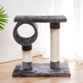 Cat Natural Sisal Scratching Post for Kitten Small Cats Activity Platform Interactive Playground - gray