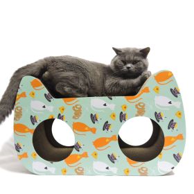 Cat Scratching Posts Cat Scratch Pad Cat Scratcher with Catnip Cat Toy Scratch Board Lounge Corrugated Cardboard with Natural Catnip Bell Ball Toy - c