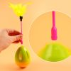 Cat Ball Feather Toy Interactive Cat Teaser & Automatic Spinning Tumbler Ball with Chirp Sound and Food Dispenser for Cats Kitten - green