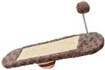 Cat Toy Scratcher with Ball Interactive Durable Kitty Seesaw Scratching Pad Pet Scratch Sofa Bed for Small Medium Cats - brown