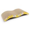 Wave Curved Cat Scratcher Cardboard for Little Cats and Dogs Corrugated Scratching Pad with Catnip Cat Cardboard Sofa Lounge Wave - cardboard