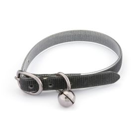 Pet Collar Kitten Collar Soft Leather Glittered PU Leather Material Pet Collar Adjustable Belt Collar - gray