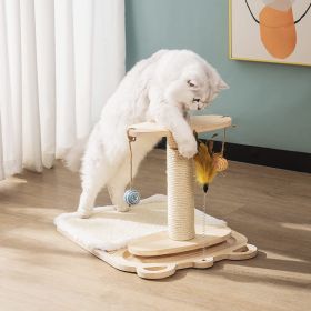 MewooFun Tree Scratching Tower 14'' 2-Layer Cat Tree Sisal Cotton Cat Toys Gifts - WP040