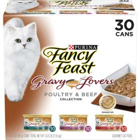 Fancy Feast Gravy Wet Cat Food Variety Pack, 3 oz Cans (30 Pack) - Fancy Feast