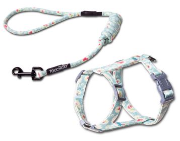 Touchcat 'Radi-Claw' Durable Cable Cat Harness and Leash Combo - Sky Blue - Medium