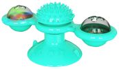 Pet Life 'Windmill' Rotating Suction Cup Spinning Cat Toy - Blue