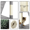 51" Cat Tree with Hammock and Scratching Post Tower - Light Gray