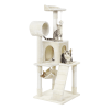 51" Cat Tree with Hammock and Scratching Post Tower - Beige