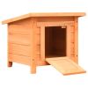 Cat House Solid Pine & Fir Wood 19.7"x18.1"x17.1" - Brown