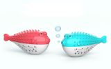 Fish Shape Built-in Small Bell Cat Pet Toothbrush Refillable Catnip Simulation Fish Teeth Cleaning 2 in 1 Chew Toys - red