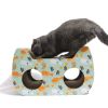 Cat Scratching Posts Cat Scratch Pad Cat Scratcher with Catnip Cat Toy Scratch Board Lounge Corrugated Cardboard with Natural Catnip Bell Ball Toy - c