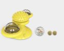 Pet Life 'Windmill' Rotating Suction Cup Spinning Cat Toy - Yellow