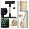 51" Cat Tree with Hammock and Scratching Post Tower - Black