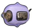 Pet Life 'Purr-view' See-through Suction Cup Kitty Cat Lounger and Bed - Blue