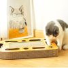 Cat Scratcher Cardboard Cat Furniture Corrugated with Catnip Bell Balls for Cats & Kittens - yellow