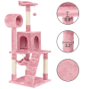 51" Cat Tree with Hammock and Scratching Post Tower - Pink