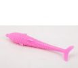 Cat Toothbrush Fish Shape with Catnip Pet Eco-Friendly Silicone Molar Stick Teeth Cleaning Toy for Cats - pink