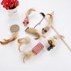 Cat Natural Sisal Wand Teasers and Exerciser for Kitten with Mouse Bell Feather etc. Cat Toy Collection in a Box - sisal