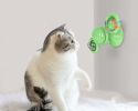 Pet Life 'Windmill' Rotating Suction Cup Spinning Cat Toy - Green