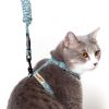 Touchcat 'Radi-Claw' Durable Cable Cat Harness and Leash Combo - Sky Blue - Medium