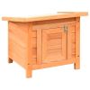 Cat House Solid Pine & Fir Wood 19.7"x18.1"x17.1" - Brown