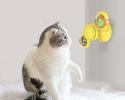 Pet Life 'Windmill' Rotating Suction Cup Spinning Cat Toy - Yellow