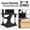 51" Cat Tree with Hammock and Scratching Post Tower - Black