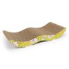 Wave Curved Cat Scratcher Cardboard for Little Cats and Dogs Corrugated Scratching Pad with Catnip Cat Cardboard Sofa Lounge Wave - cardboard