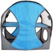 Pet Life Kitty-Play Obstacle Travel Collapsible Soft Folding Pet Cat House - Blue, Grey