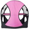 Pet Life Kitty-Play Obstacle Travel Collapsible Soft Folding Pet Cat House - Pink, Black