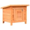 Cat House Solid Pine & Fir Wood 19.7"x18.1"x17.1" - Brown