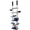 Roypet Adjustable 94.4"-101.2" Luxury Cat Furniture Floor-to-Ceil Cat Trees with Fixing Tool - Darkblue