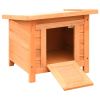 Cat House Solid Pine & Fir Wood 19.7"x18.1"x17.1" - Brown