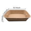 Disposable Cat Litter Box (5 Pack of Trays) Eco Friendly 100% Recycled Paper Cat Tray (Shipment From FBA) - Brown