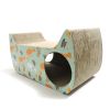 Cat Shape Kitten Lounge Cardboard Scratcher with Catnip Cat Scratch Board Cat Scratch Post Scratching Board - multi-colored