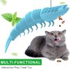 Lobster Shape Cat Toothbrush Interactive Chewing Catnip Toy Dental Care for Kitten Teeth Cleaning Leaky Food Device Natural Rubber Bite Resistance - l