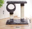 Cat Natural Sisal Scratching Post for Kitten Small Cats Activity Platform Interactive Playground - gray