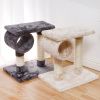 Cat Natural Sisal Scratching Post for Kitten Small Cats Activity Platform Interactive Playground - gray