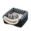 Pet Cat Bed Cube Indoor Cats House, Warm Small Kitten Nest Collapsible Cat Cave Cute Sleeping Mat Comfortable Cushion Cats Bed - XL