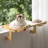 Mewoofun 5 Color Cat Pet Window Wooden Component Bed Hanging Cotton Canvas - orange