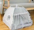 Washable Pet Puppy Kennel Dog Cat Tent, Pet Tent Bed, Pet Teepee Dog Cat Bed with Canopy, Pet Bed, Portable Foldable Durable Pet Tent - Large