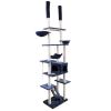 Roypet Adjustable 94.4"-101.2" Luxury Cat Furniture Floor-to-Ceil Cat Trees with Fixing Tool - Darkblue