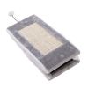 Portable Pet Scratcher Foldable Sisal Triangle Climbing Pad Cat Fur Climbing Frame - gray - Small